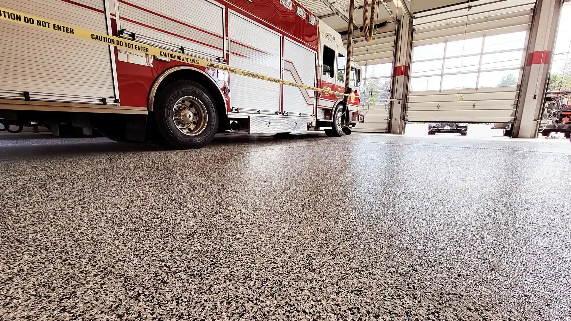 Image of floor coated in Epoxy at Egypt Fire Department